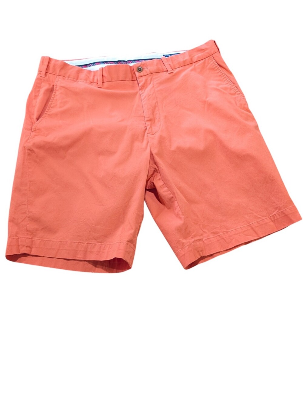 VTG Polo Ralph Lauren Embroidered Crest Chino Shorts - Salmon Pink 90s Y2K